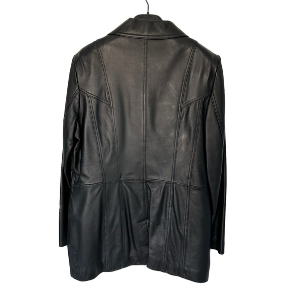 MOBWIFE AESTHETIC: DANIER GENUINE BLACK LEATHER JACKET, US XL - Picture 6 of 13